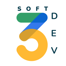 Soft 3 dev colorfull logo